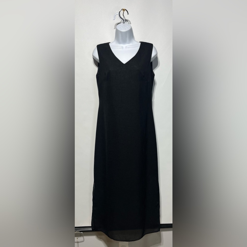 DONNA RICCO New York Women’s‎ Sleeveless Black Dress Size 8 Petite